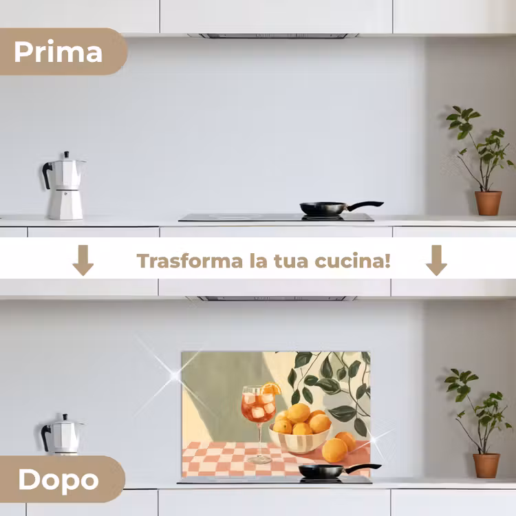 Paraschizzi cucina - Limoni - Vetro - Tovaglia - Bloccati — 7