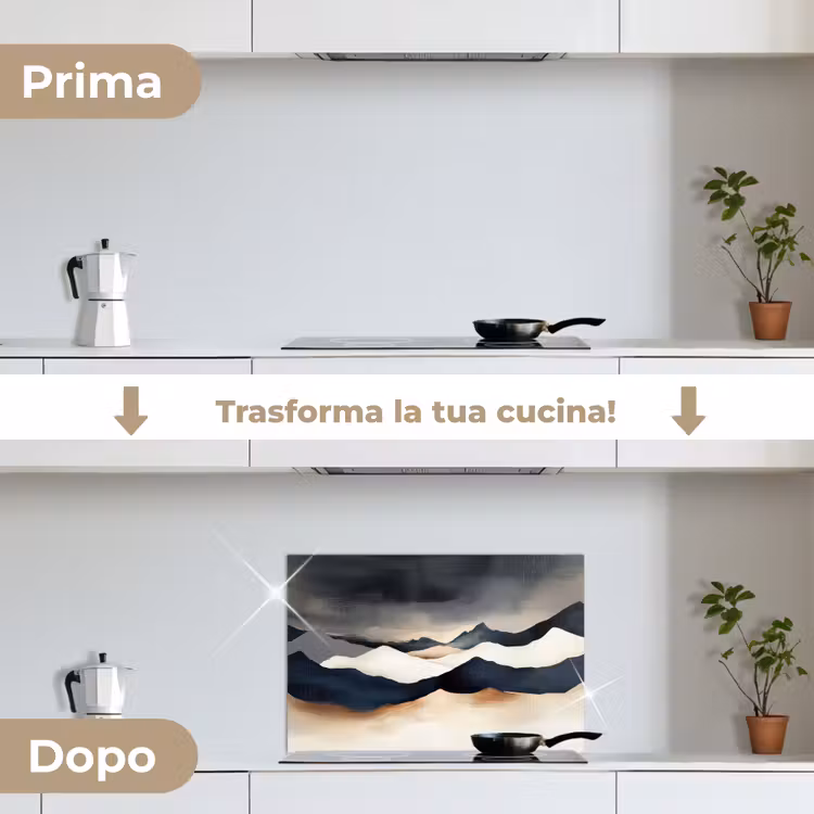 Paraschizzi cucina - Montagne - Blu scuro - Paesaggio — 7