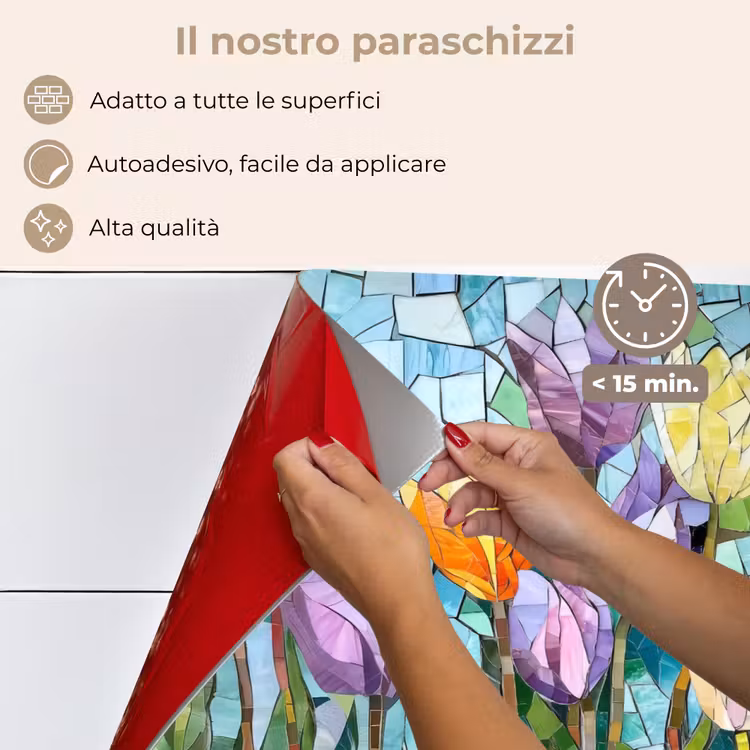 Paraschizzi cucina - Mosaico - Campo - Tulipani - Colorato — 4