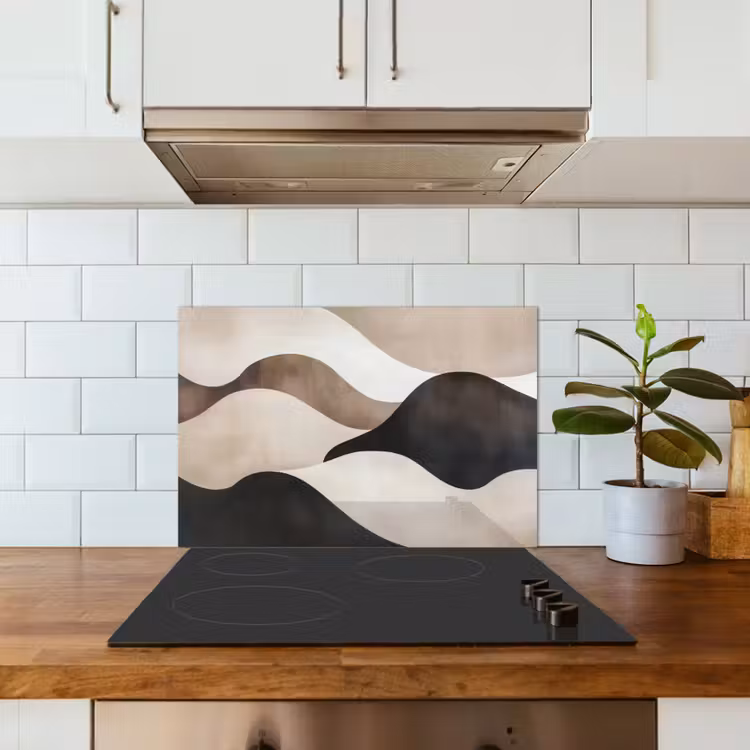 Paraschizzi cucina - Onde - Astratto - Beige — 3