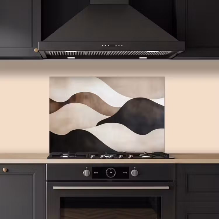 Paraschizzi cucina - Onde - Astratto - Beige — 5