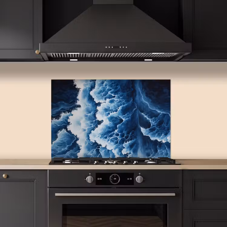 Paraschizzi cucina - Onde - Blu - Schiuma — 5