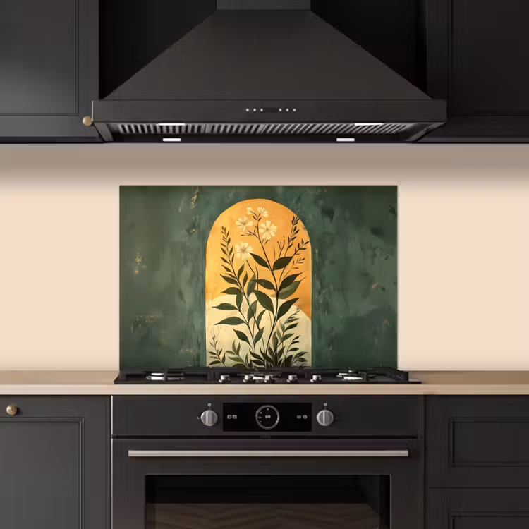 Paraschizzi cucina - Pianta - Fiori - Bianco — 5
