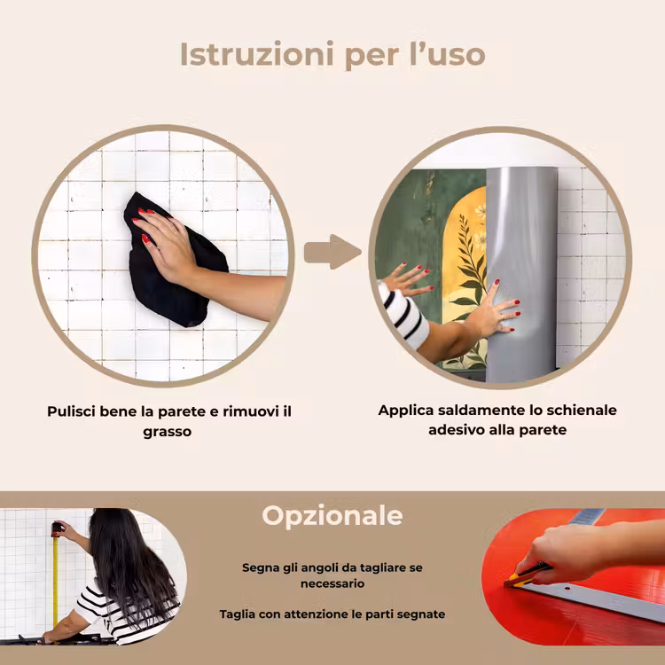 Paraschizzi cucina - Pianta - Fiori - Bianco — 6
