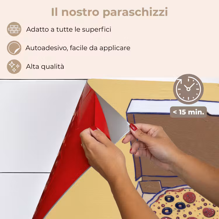 Paraschizzi cucina - Pizza - Scatola - Salame - Illustrazione — 4