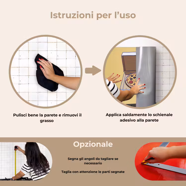 Paraschizzi cucina - Pizza - Scatola - Salame - Illustrazione — 6