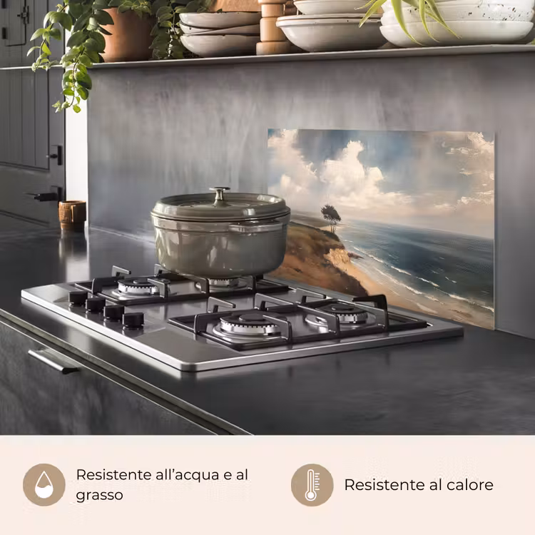 Paraschizzi cucina - Scogliera - Mare - Albero — 2