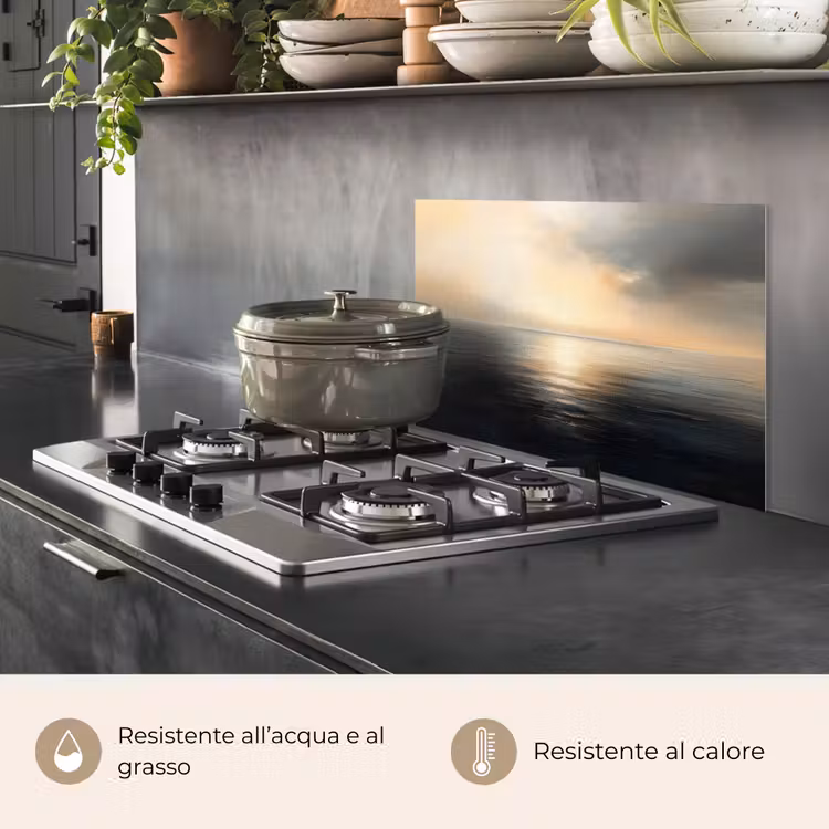 Paraschizzi cucina - Sole - Orizzonte - Mare — 2