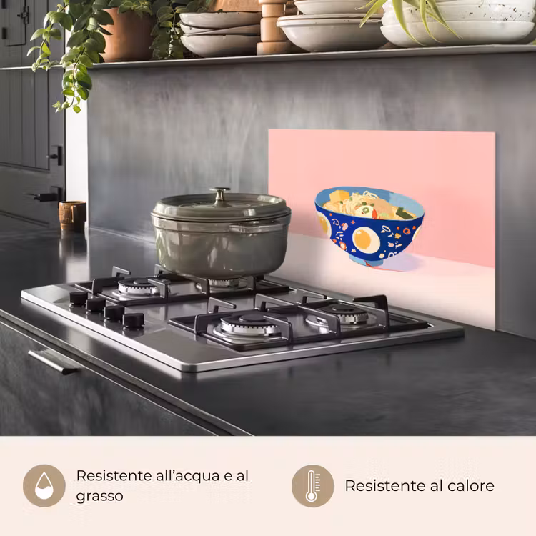 Paraschizzi cucina - Tagliatelle - Ciotola - Blu - Illustrazione — 2