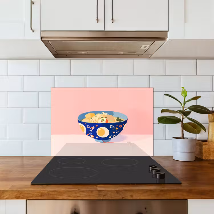 Paraschizzi cucina - Tagliatelle - Ciotola - Blu - Illustrazione — 3