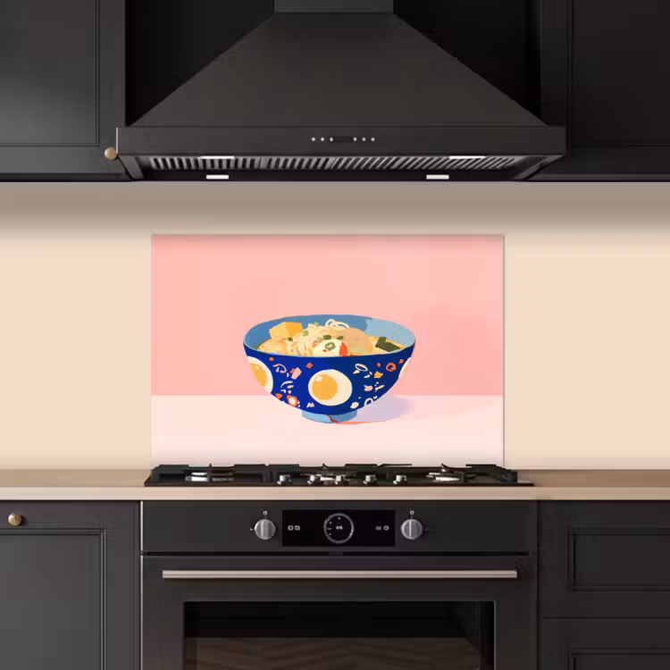 Paraschizzi cucina - Tagliatelle - Ciotola - Blu - Illustrazione — 5