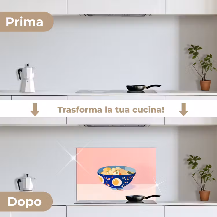 Paraschizzi cucina - Tagliatelle - Ciotola - Blu - Illustrazione — 7