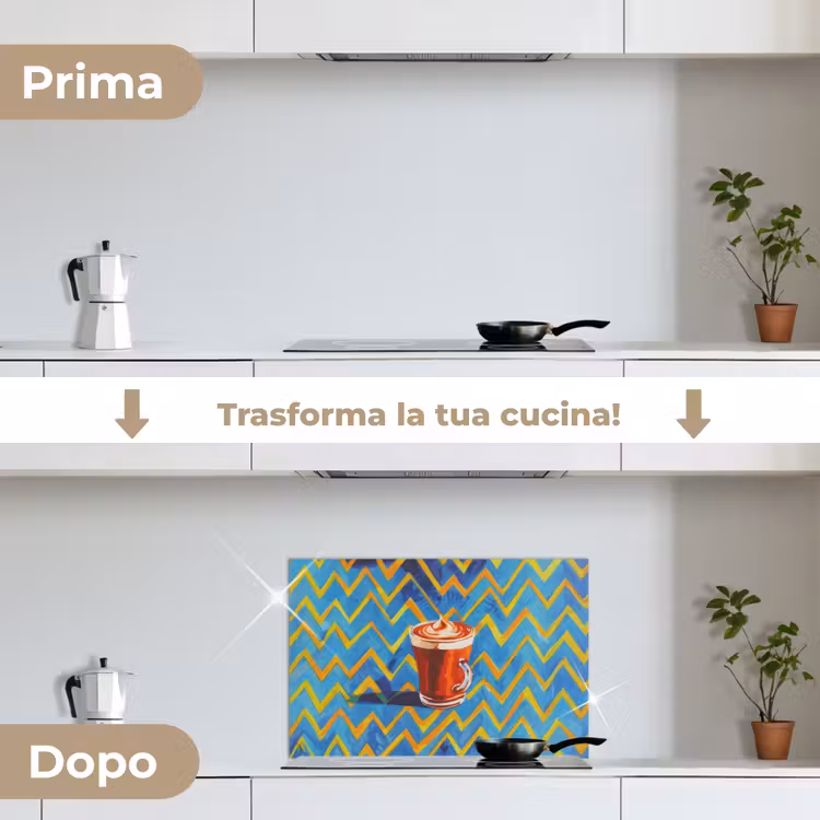 Paraschizzi cucina - Tazza - Caffè - Zigzag - Panna montata — 7