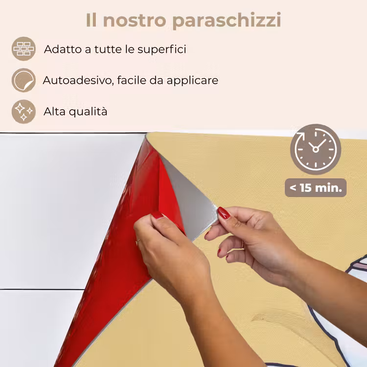 Paraschizzi cucina - Teiera - Tazza - Beige - Illustrazione — 4