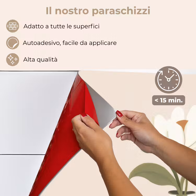 Paraschizzi cucina - Vaso - A scacchi - Fiore - Verde — 4