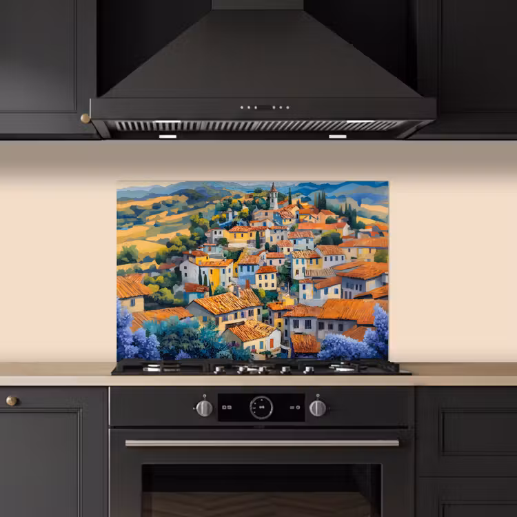Paraschizzi cucina - Villaggio - Colline - Paesaggio - Alberi — 5