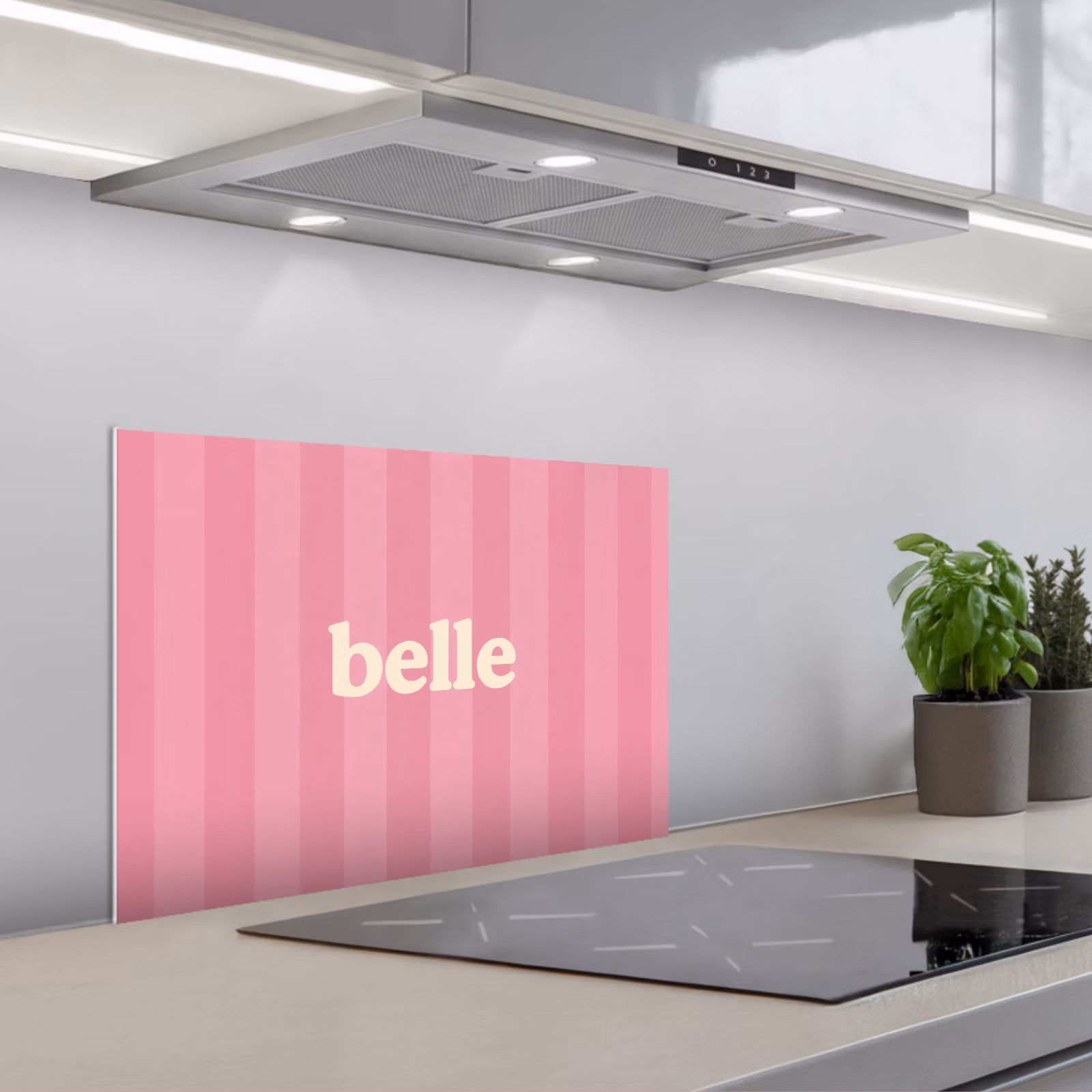 Paraschizzi cucina - Rosa - A righe - Belle — 1