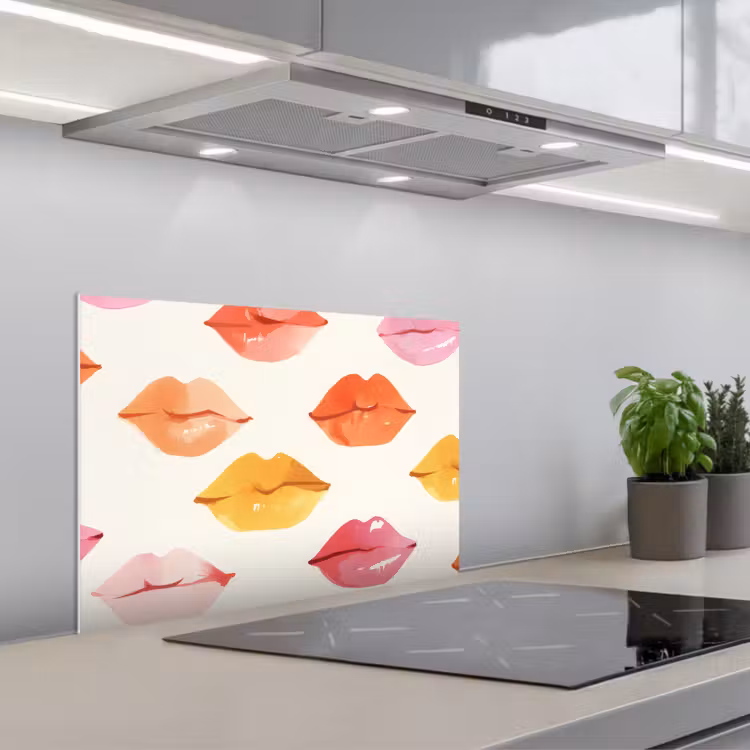 Paraschizzi cucina - Labbra - Colorate - Lucide — 1