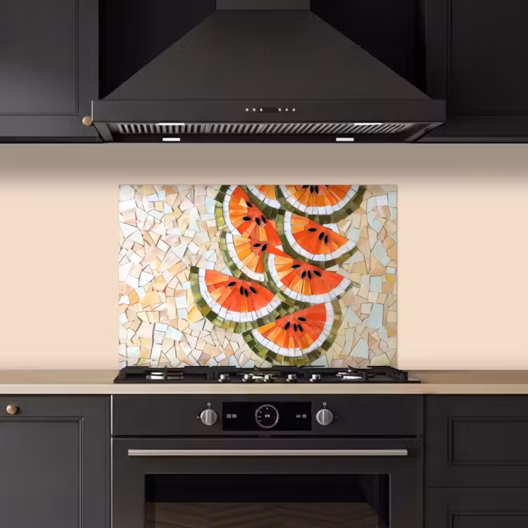 Paraschizzi cucina - Mosaico - Anguria - Rosso - Gherigli — 5