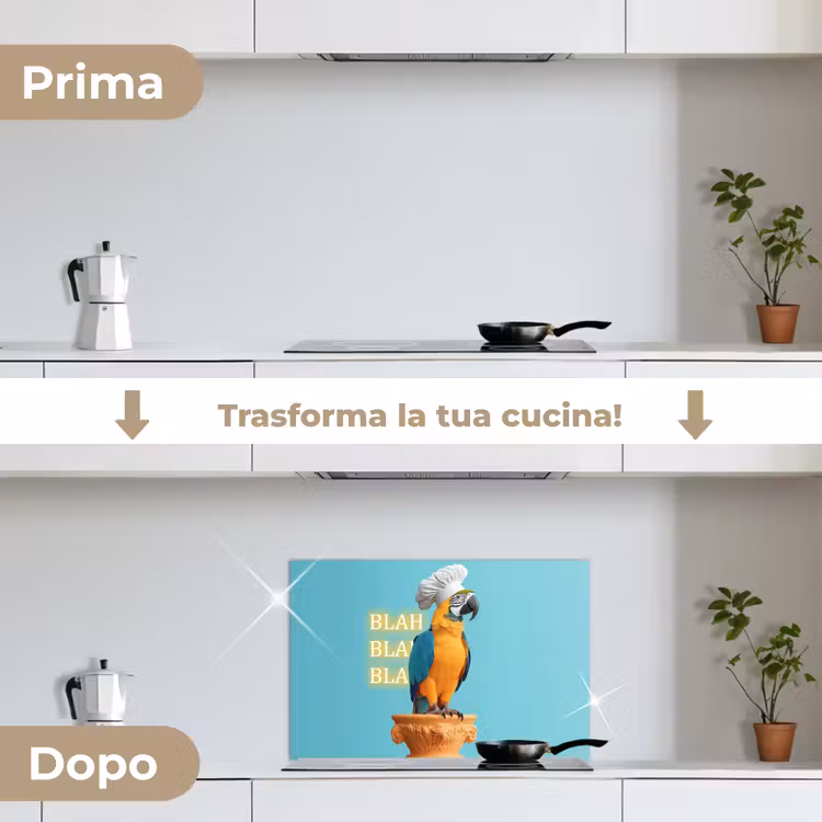 Paraschizzi cucina - Pappagallo - Cappello da cuoco - Citazione - Neon — 7