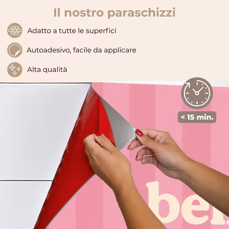 Paraschizzi cucina - Rosa - A righe - Belle — 4