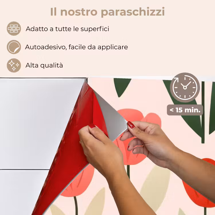 Paraschizzi cucina - Tulipani - Moderni - Rosa — 4