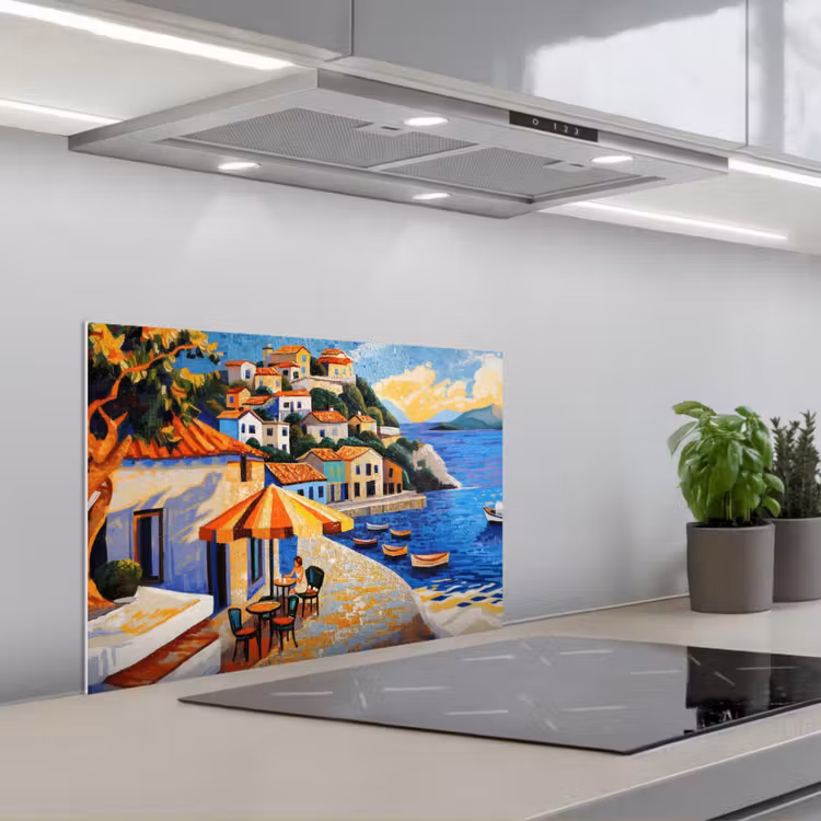 Paraschizzi cucina - Villaggio costiero - Cottage - Mosaico - Mare — 1