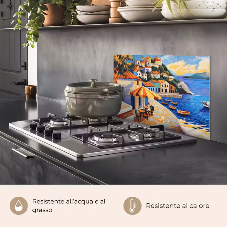 Paraschizzi cucina - Villaggio costiero - Cottage - Mosaico - Mare — 2