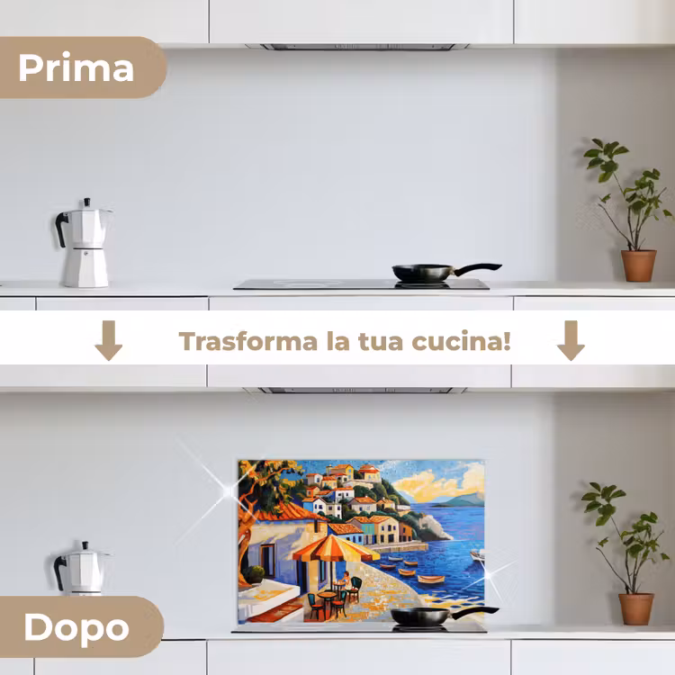 Paraschizzi cucina - Villaggio costiero - Cottage - Mosaico - Mare — 7