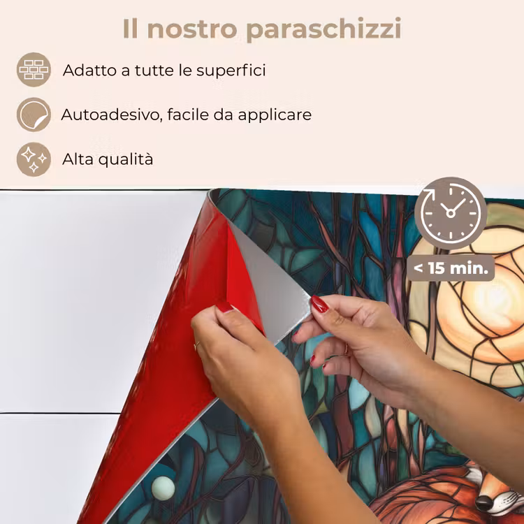 Paraschizzi cucina - Volpe - Mosaico - Foresta - Luna — 4