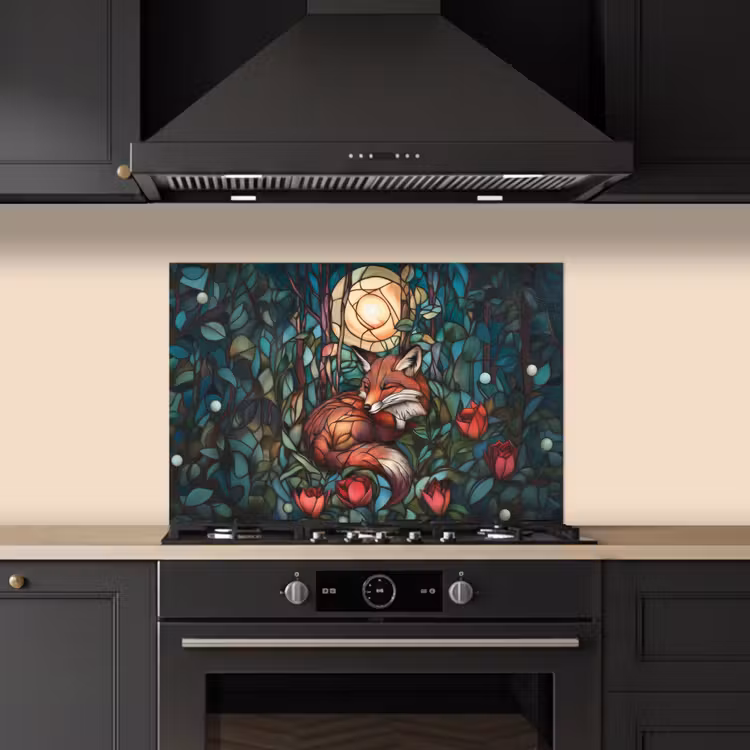 Paraschizzi cucina - Volpe - Mosaico - Foresta - Luna — 5