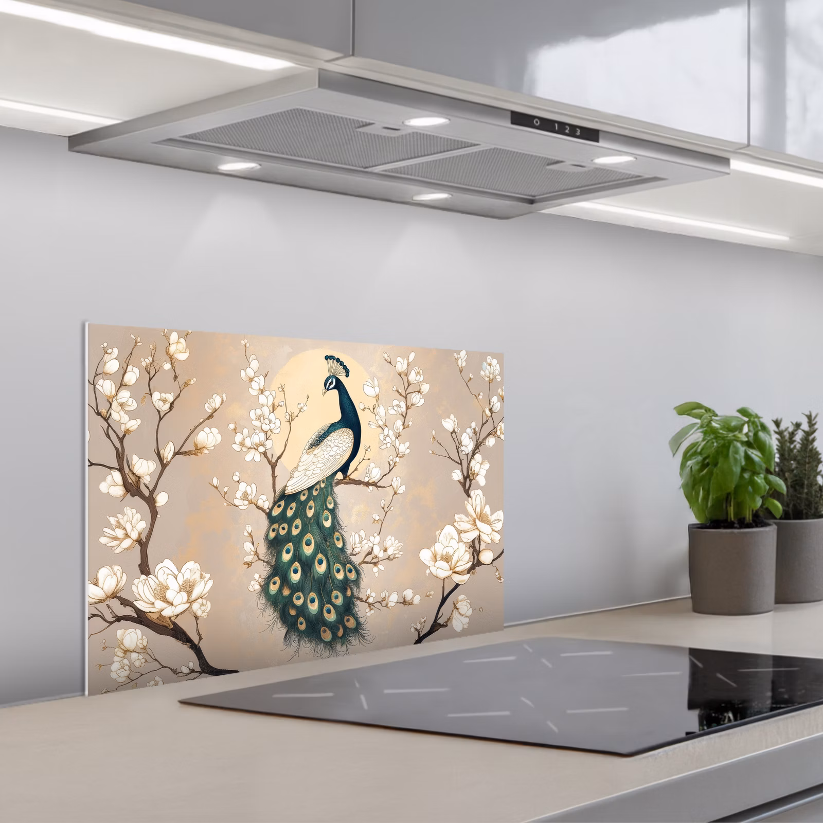 Paraschizzi cucina - Pavone - Ramo - Fiori — 1