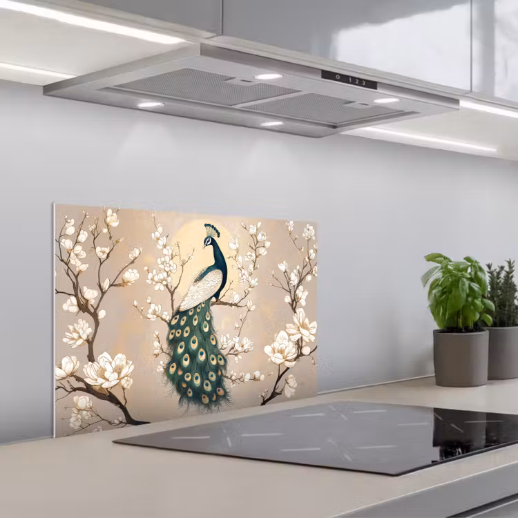 Paraschizzi cucina - Pavone - Ramo - Fiori — 1