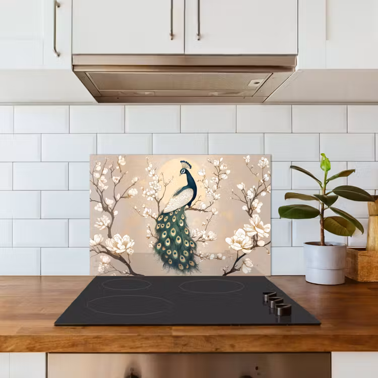 Paraschizzi cucina - Pavone - Ramo - Fiori — 3