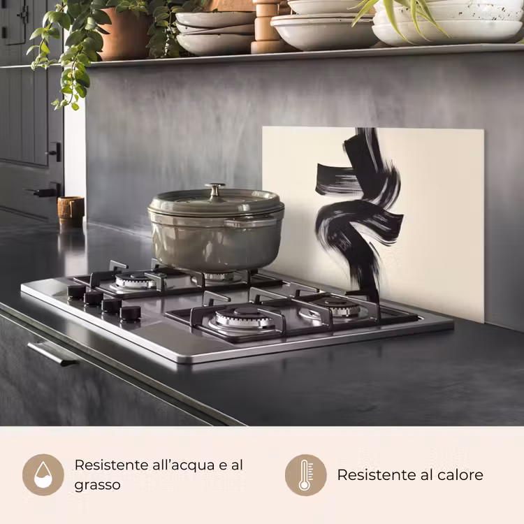 Paraschizzi cucina - Strisce - Nero - Astratto — 2