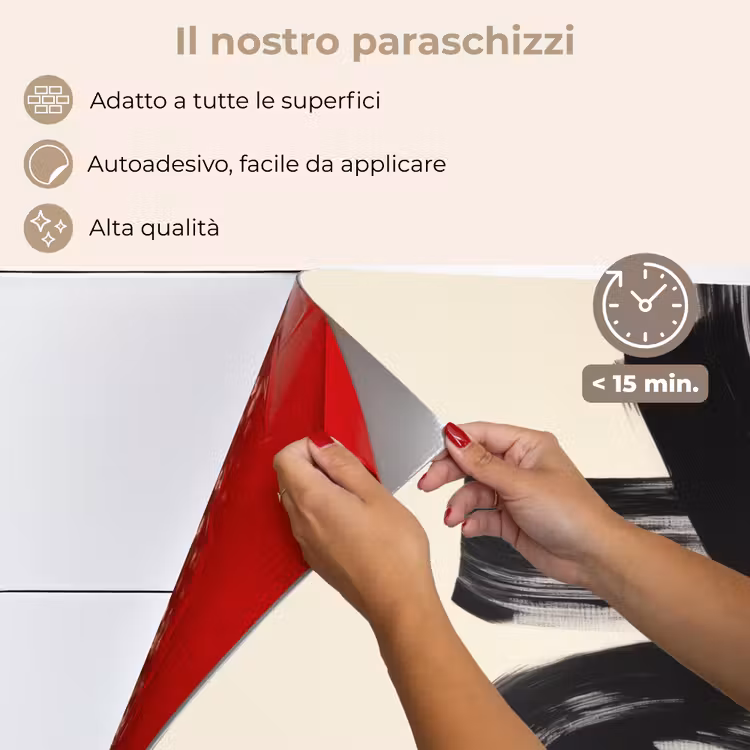 Paraschizzi cucina - Strisce - Nero - Astratto — 4