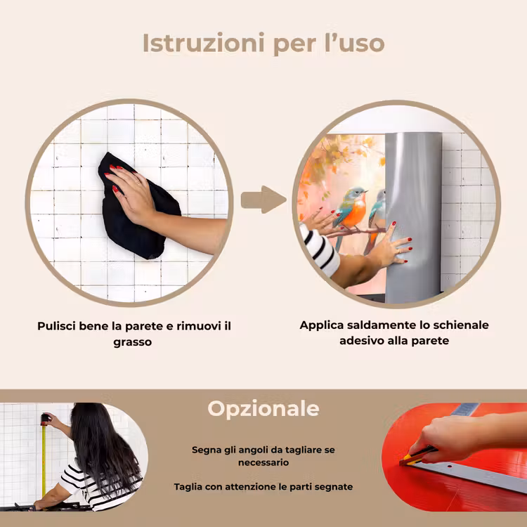 Paraschizzi cucina - Uccelli - Colorati - Ramo — 6