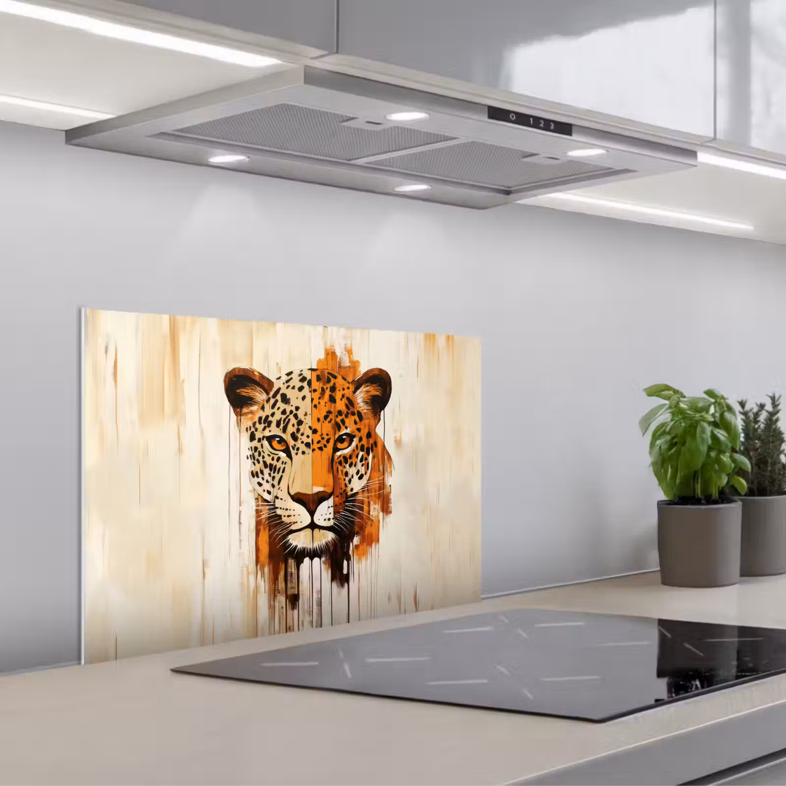 Paraschizzi cucina - Leopardo - Simmetrico - Strisce — 1