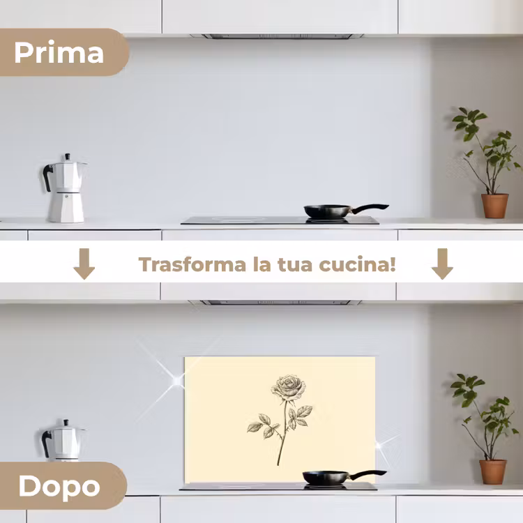 Paraschizzi cucina - Illustrazione - Nero - Rosa — 7