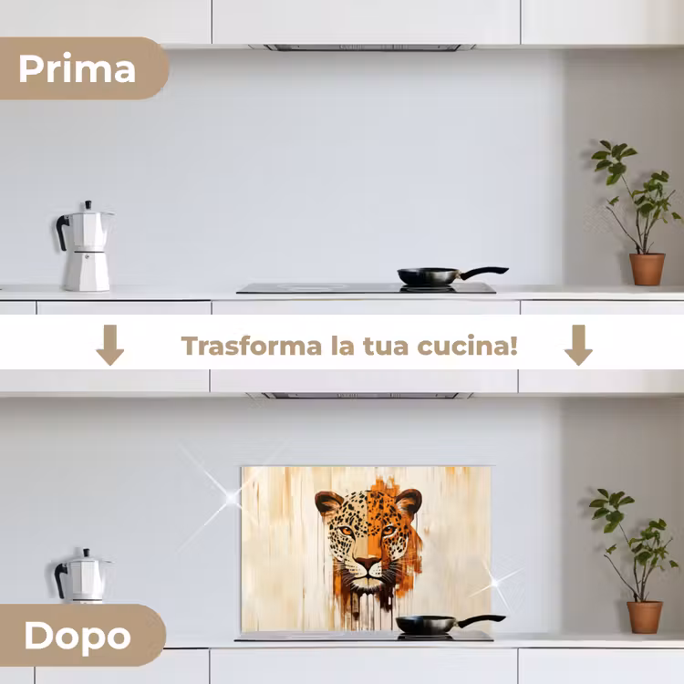 Paraschizzi cucina - Leopardo - Simmetrico - Strisce — 7