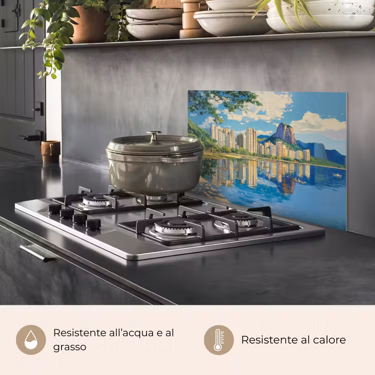 Paraschizzi cucina - Montagna - Skyline - Spiaggia - Acqua — 2
