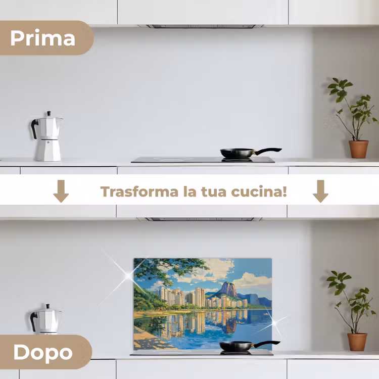 Paraschizzi cucina - Montagna - Skyline - Spiaggia - Acqua — 7