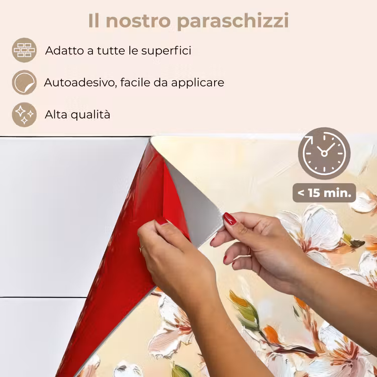Paraschizzi cucina - Rami di fiori - Pittoresco - Rosa — 4