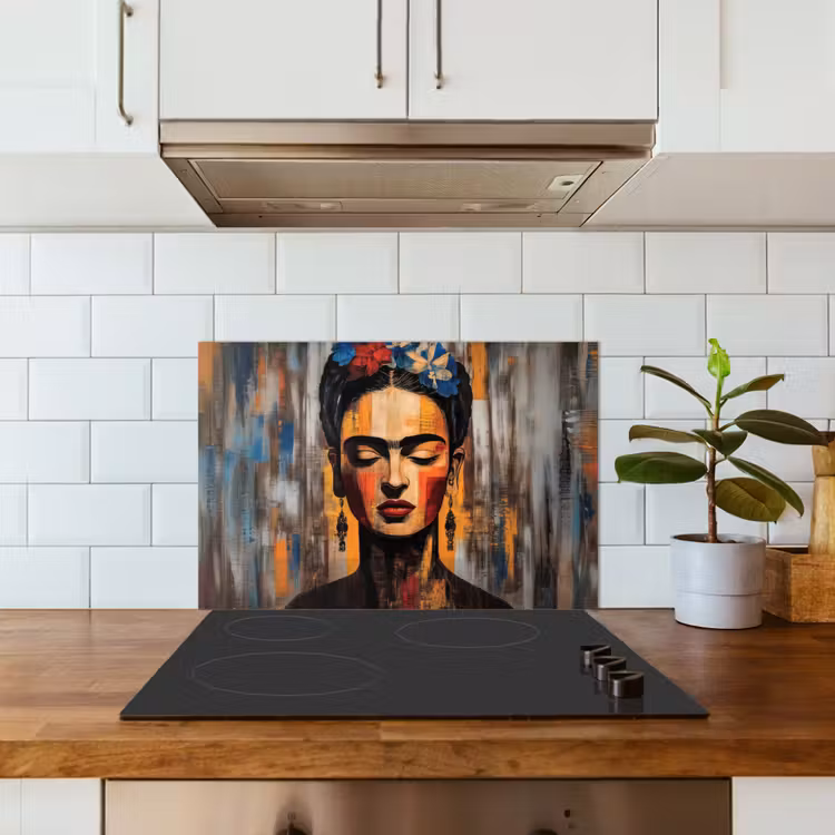 Paraschizzi cucina - Ritratto - Donna - Fiori — 3