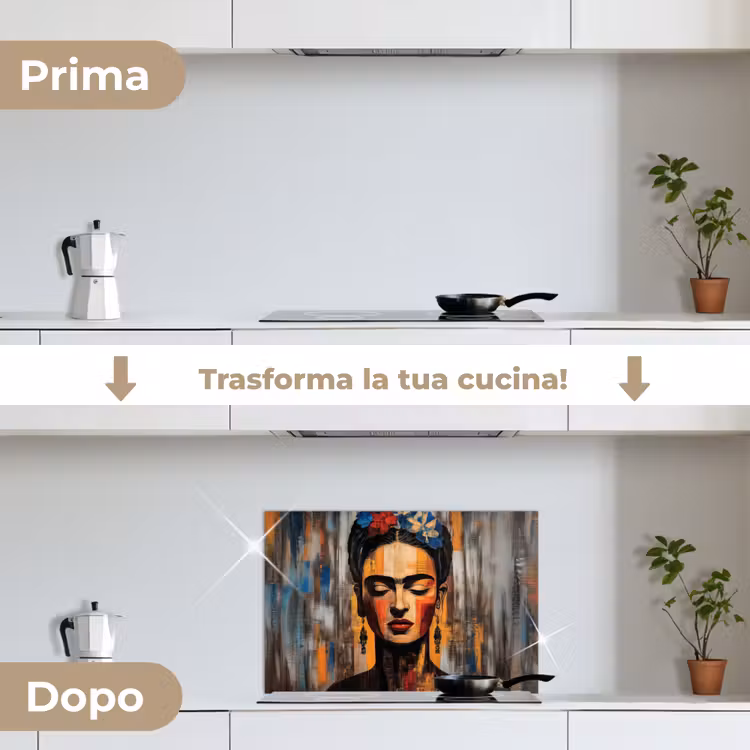 Paraschizzi cucina - Ritratto - Donna - Fiori — 7