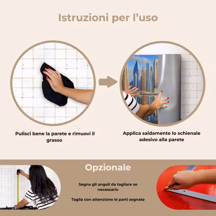 Paraschizzi cucina - Skyline - Grattacieli - Acqua - Blu — 6