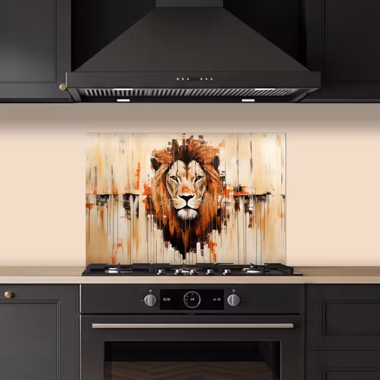 Paraschizzi cucina - Testa di leone - Linee - Crema — 5
