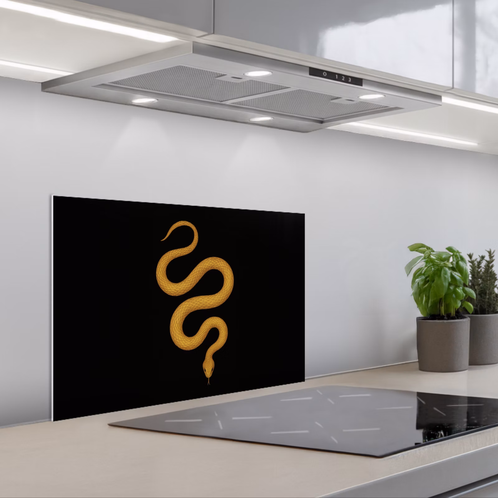 Paraschizzi cucina - Serpente - Minimalista - Oro — 1