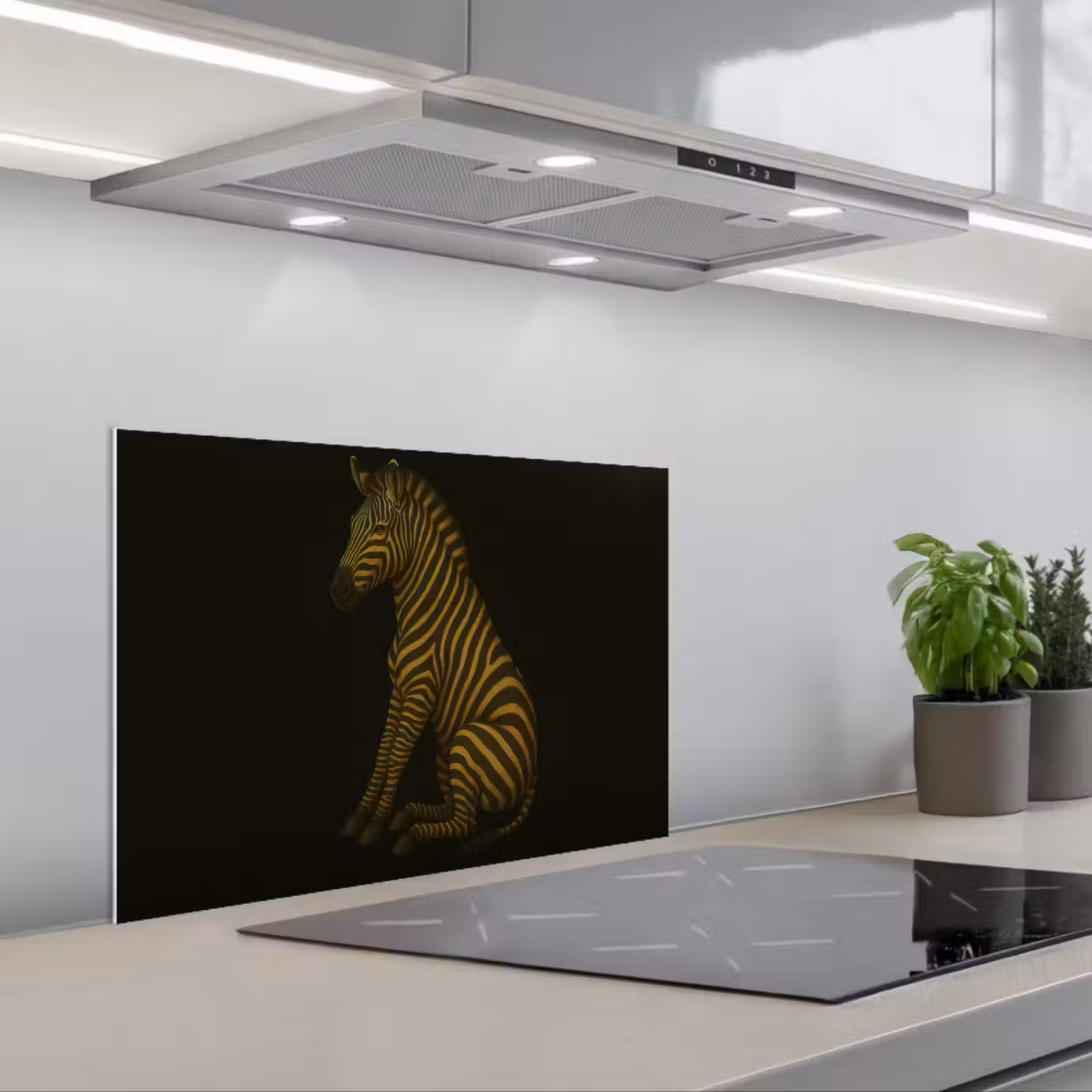 Paraschizzi cucina - Zebra - Strisce - Oro — 1