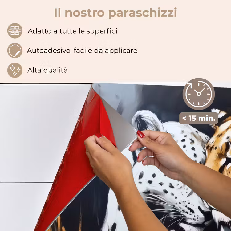 Paraschizzi cucina - Leopardo - Arancione - Bianco - Erba — 4